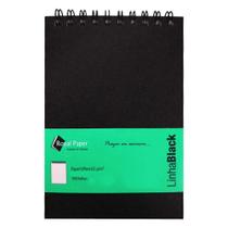 Caderno Espiral Royal Paper Linha Black Pautado 100 Folhas