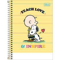 Caderno Espiral Snoopy Inspire Capa Dura 1 Matéria 80 Folhas