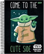Caderno Espiral Star Wars Baby Yoda Cute 1 Matéria 80 Folha