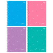 Caderno Espiral Tilibra Universitário - Capa Dura 01 Matéria Lunix 80 Folhas - Embalagem com 4 Unidades