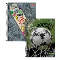 Caderno Espiral Tilibra Universitário Capa Dura 16 Matérias Zoom+ Masculino - Embalagem com 2 Unidades (Sortido)