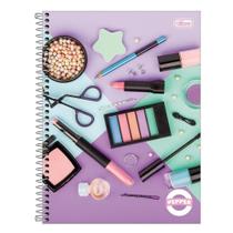 Caderno Espiral Tilibra Universitário Capa Dura Pepper Feminino 16 Matérias 256 Folhas - Embalagem com 2 Unidades