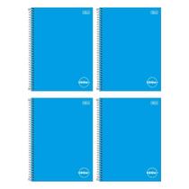 Caderno Espiral Tilibra Universitário Zoom+ - Capa Dura 1 Matéria Azul 96 Folhas - Embalagem com 4 Unidades Sortidas