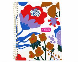 Caderno Espiral Trendin Floral Jandaia - Caderno Espiral Trendin Floral Jandaia -