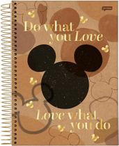 Caderno espiral univ 160fls mickey e minnie arts kraft - Caderno espiral univ 160fls mickey e minnie arts kraft -