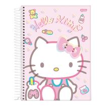 Caderno Espiral Univ CD 1 Matéria 80Fls Hello Kitty Jandaia