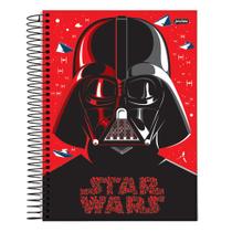 Caderno Espiral Univ CD 1 Matéria 80Fls Star Wars Darth Vader Jandaia