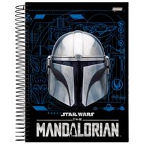 Caderno espiral univ cd 1x1 80fls mandalorian