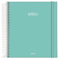 Caderno espiral univ pp 1x1 80fls stilo verde pastel fsc jandaia 68863 77