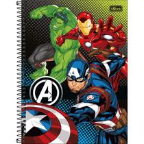 Caderno Espiral Universitário 1 Matéria Avengers Fit (Vingadores) 80 Folhas Tilibra