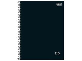 Caderno Espiral Universitário 10 Matérias ZIP Preto 160 Folhas - Tilibra