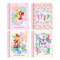 Caderno Espiral Universitário 10M 160 Folhas Fadas Disney