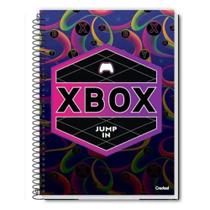 Caderno Espiral Universitário A4 10 Matérias 160 Folhas Capa Dura Xbox CREDEAL Estampa 2