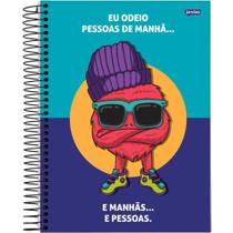 Caderno Espiral Universitário A4 Capa Dura 15 Matérias 240 Folhas Insano JANDAIA Estampa 2