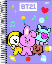 Caderno Espiral Universitário Bt21 BTS 10 Matérias 160 Folhas