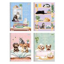 Caderno espiral universitario capa dura 01m foroni furfriends 4x80fls