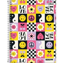 Caderno espiral universitario capa dura 01m tilibra show feminino 4x80fls