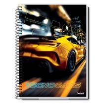 Caderno Espiral Universitário Capa Dura 10 Matérias 200 Folhas TecnoCars CREDEAL