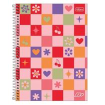 Caderno Espiral Universitário Capa Dura 10 Matérias 200F D+ Feminino TILIBRA Estampa 14 Caderno Espiral Universitário Capa Dura 10 Matérias 200F D+ Feminino TILIBRA Estampa 14