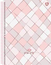 Caderno Espiral Universitário Capa Dura 15 Matérias 240 Folhas Rosa Rose Animativa