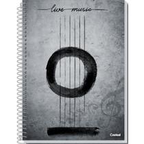 Caderno espiral universitário de música 96 folhas credeal