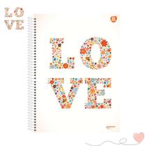 Caderno Espiral Universitário feminino 10 Matérias 200 folhas Animativa KBOM