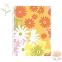 Caderno Espiral Universitário feminino 10 Matérias 200 folhas Animativa KBOM
