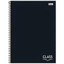 Caderno Espiral Universitário Foroni Class 10 Matérias 160 Folhas Preto