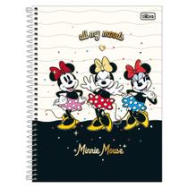 Caderno Espiral Universitário Minnie Mouse FIT 1 Matéria Decorado 80 Folhas Capa Dura - Tilibra Disney