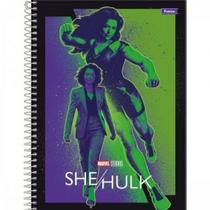 Caderno Espiral Universitário Miss Marvel &amp She Hulk - Capa Dura, Adesivos