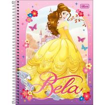 Caderno Espiral Universitário Princesas Disney FIT 1 Matéria 80 Folhas Capa Dura Tilibra Personagens