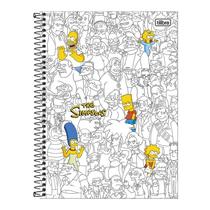Caderno Espiral Universitário Simpsons 16 Matérias Branco - Tilibra Caderno Espiral Universitário Simpsons 16 Matérias Branco - Tilibra