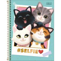 Caderno Espiral Universitário Tilibra 10 Matérias 160 Folhas Purrfect Cats Sortido