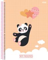 Caderno Espiral Universitário Ursinho Panda My Friend 10 Matérias 160 Folhas Capa Dura São Domingos