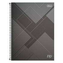Caderno Espiral Universitário Zip 10 Matérias 200 Folhas Cinza - Tilibra