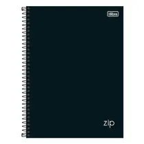 Caderno Espiral Universitário Zip 20 Matérias Preto - Tilibra