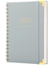 Caderno espiral Yoment Lined 160 páginas A5 capa dura cinza