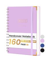Caderno espiral Yoment Lined 160 páginas A5 capa dura roxo