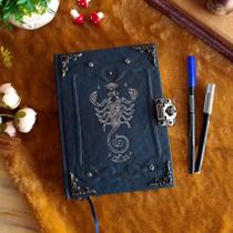 Caderno Feito à Mão Grimório Diário Signos - Escorpião A5 200 Folhas