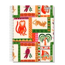 Caderno Feminino Paradise Estampa Tropical 10 Matérias Capa Dura Caderno Feminino Paradise Estampa Tropical 10 Matérias Capa Dura