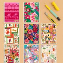 Caderno Feminino Tropical Capa Dura 15 Matérias 240 FLS-Inspiração Caderno Feminino Tropical Capa Dura 15 Matérias 240 FLS-Inspiração