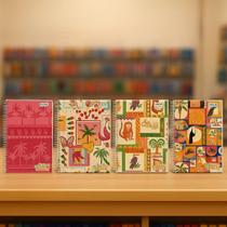 Caderno Feminino Tropical Capa Dura 15 Matérias 240 FLS-Inspiração