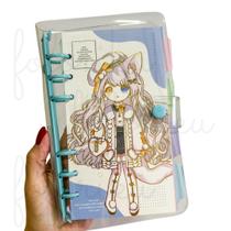 Caderno Fichário A6 Menininhas Fofas Kawai - Capa PVC 6 furos