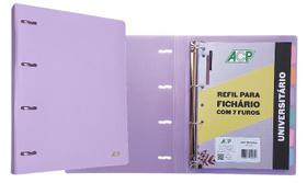 Caderno Fichário Argolado Pastel PP C/ Bloco + 6 Divisórias