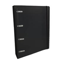 Caderno Fichário Argolado Preto Grande A4 + 10 Divisórias