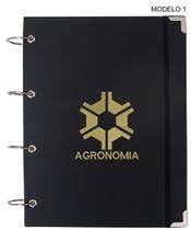 Caderno Fichário Argolado Universitário Bordado Agronomia