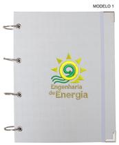 Caderno Fichário Argolado Universitário Bordado Engenharia de Energia