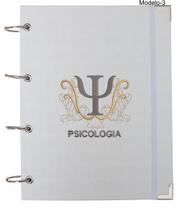 Caderno Fichário Argolado Universitário Bordado Psicologia - BORDADO MÁGICO