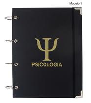Caderno Fichário Argolado Universitário Bordado Psicologia
