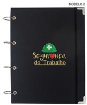 Caderno Fichário Argolado Universitário Bordado Segurança do Trabalho